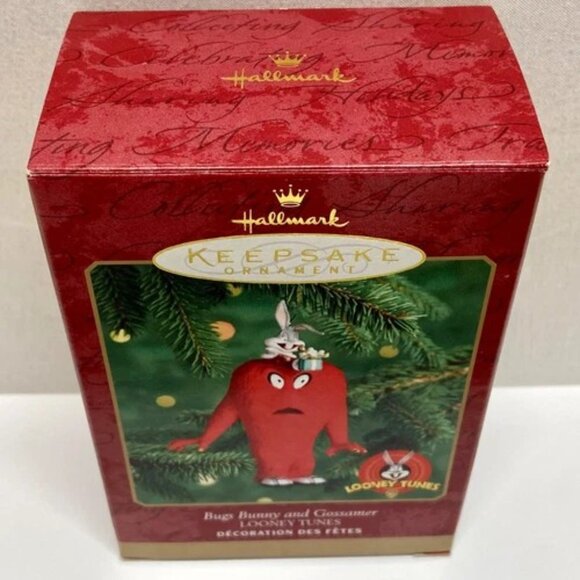 Vintage Looney Tunes Bugs Bunny & Gossamer Hallmark Keepsake Ornament 1998 IOB - Picture 5 of 5